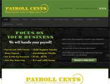 Tablet Screenshot of payrollcents.com